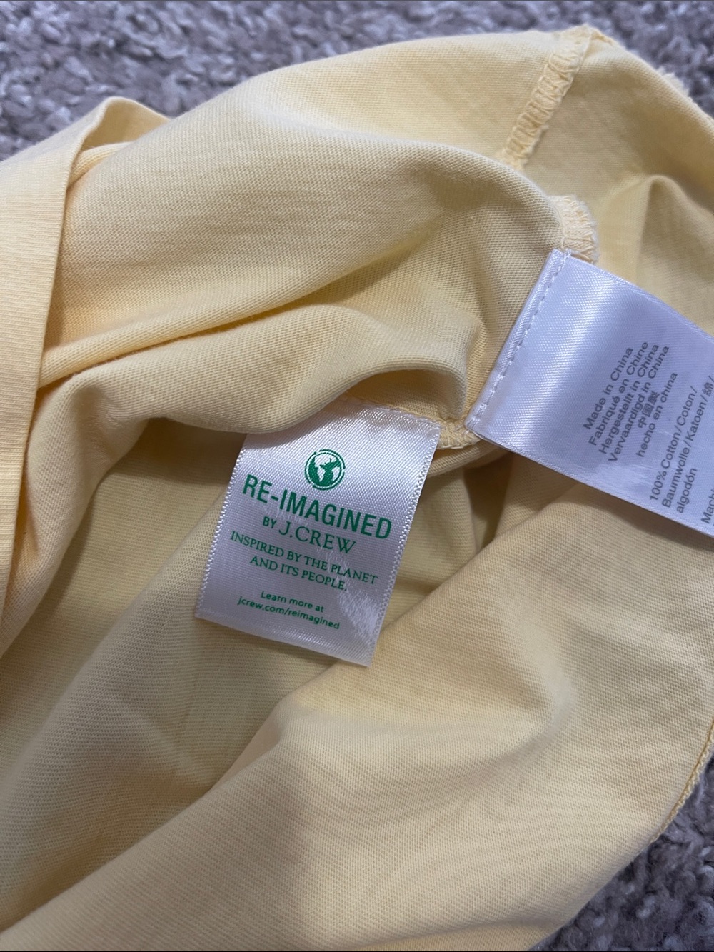 J. Crew Men’s Yellow Short-Sleeve Crewneck Tee - Picture 3 of 4